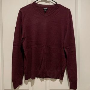 Apt 9 Maroon/Burgundy Soft Flex V-Neck Sweater
